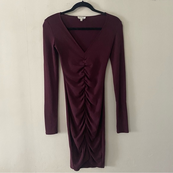 Wilfred plum rouge front mini longsleeve dress - Picture 2 of 6